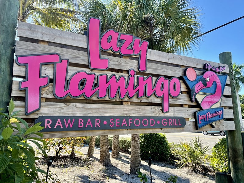 Lazy Flamingo Fort Myers Exterior Sign Vibrant-min